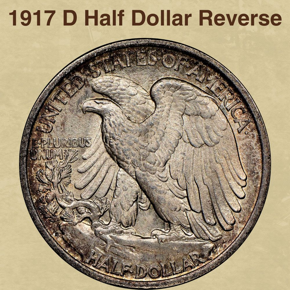 1917 D Half Dollar Reverse