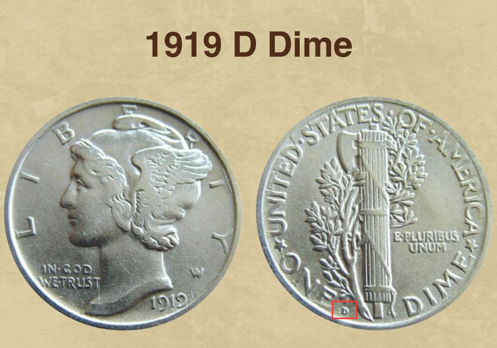 1919 D Dime