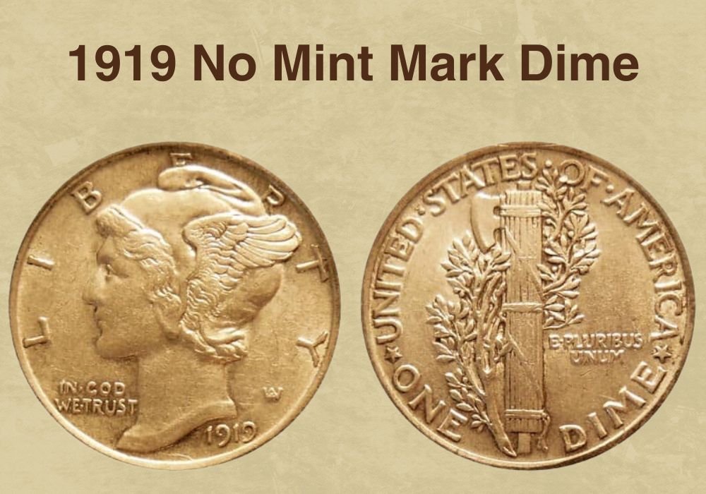 1919 No Mint Mark Dime