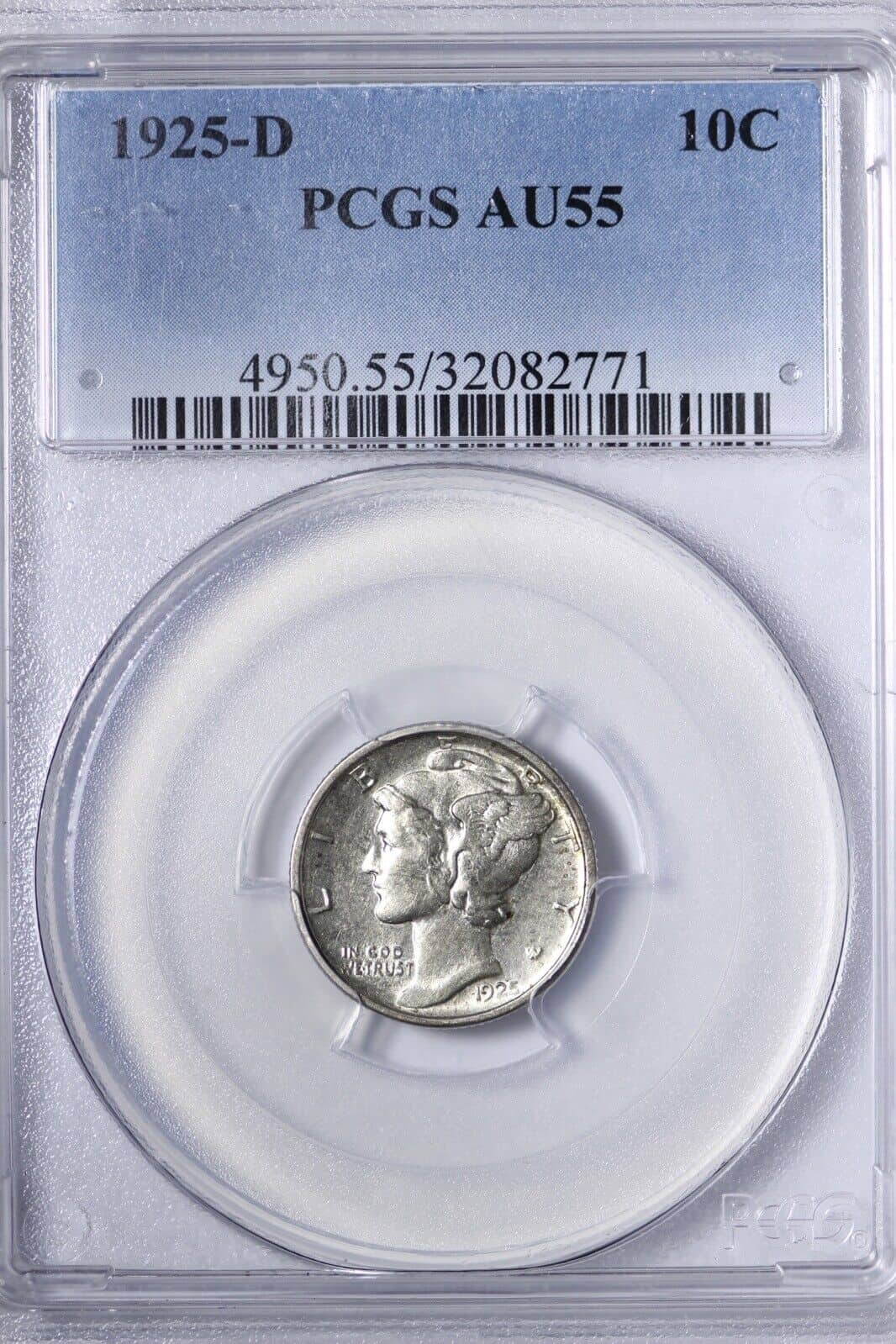 1925 Dime Broad-Struck Error