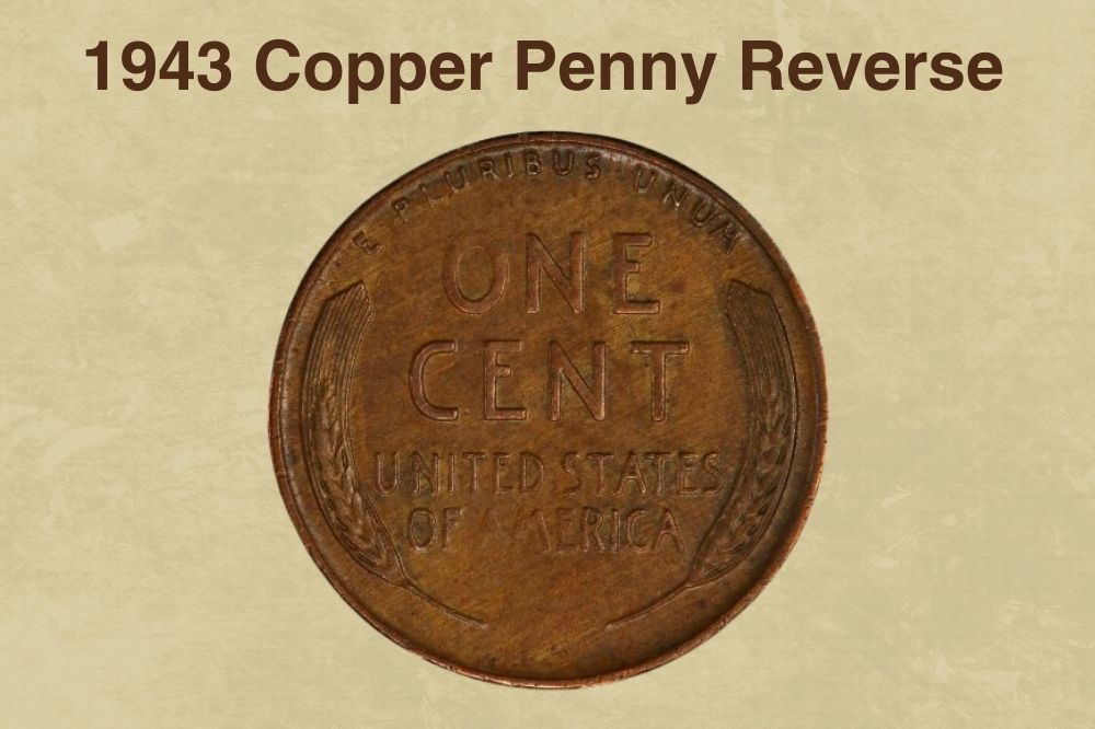 1943 Copper Penny Reverse