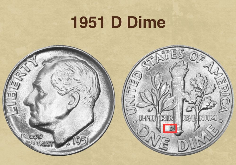 1951 D Dime