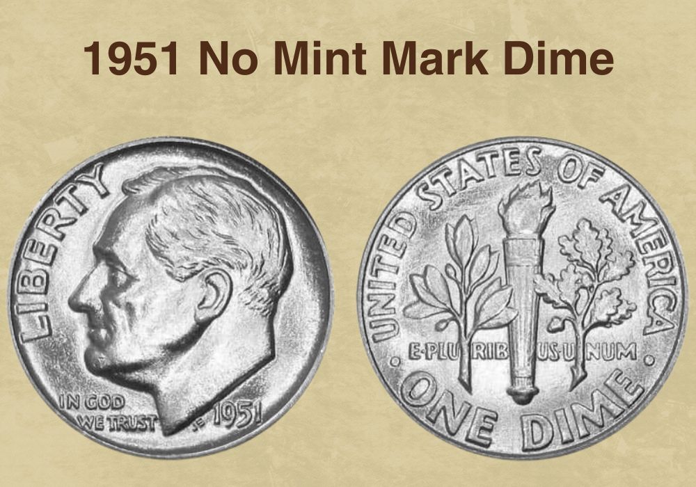 1951 No Mint Mark Dime
