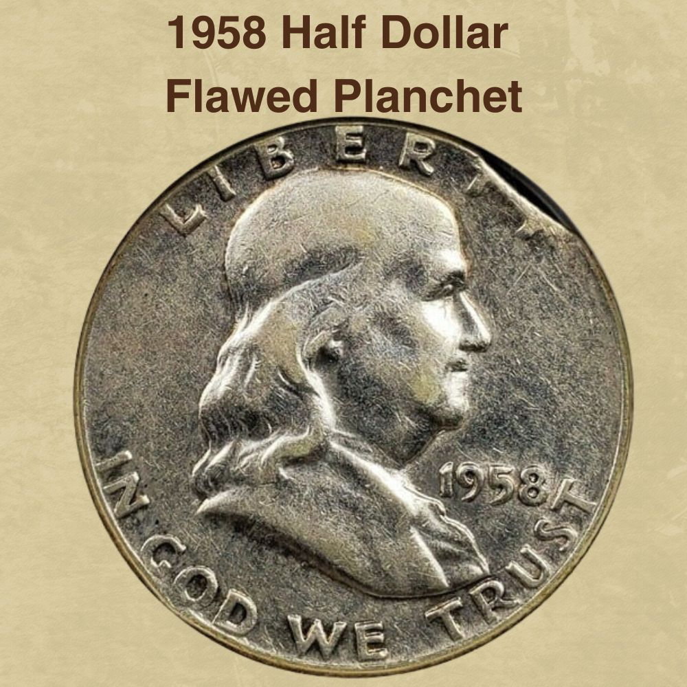 1958 Half Dollar Flawed Planchet