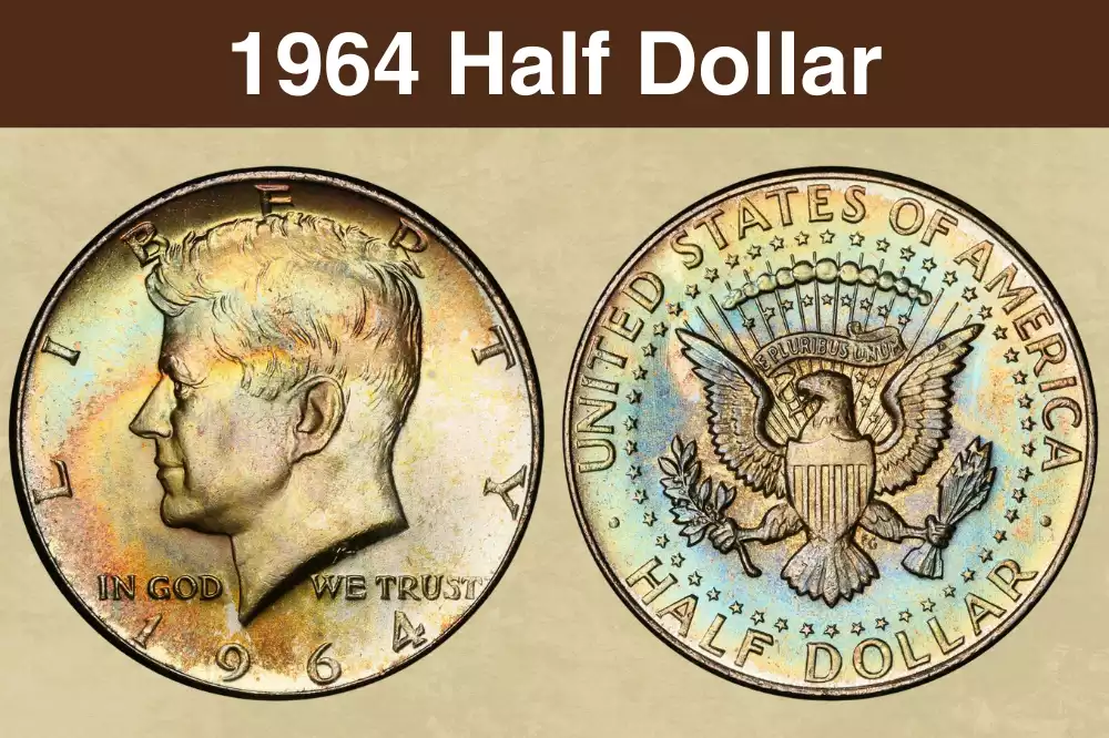 [M-17] FUNNY / 1964 HALF DOLLAR JFK コンチョ 1964 P USA President JOHN F KENNEDY Vintage Silver Half