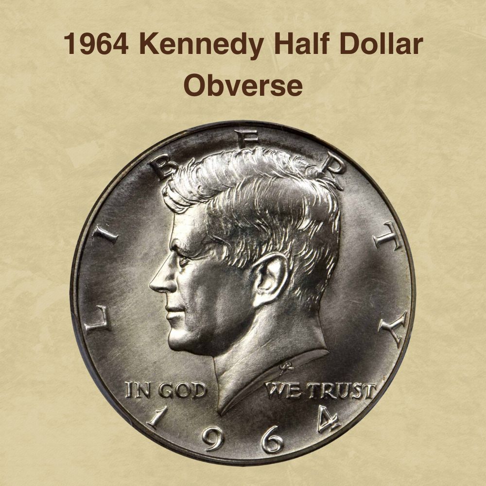 1964 Kennedy Half Dollar Obverse