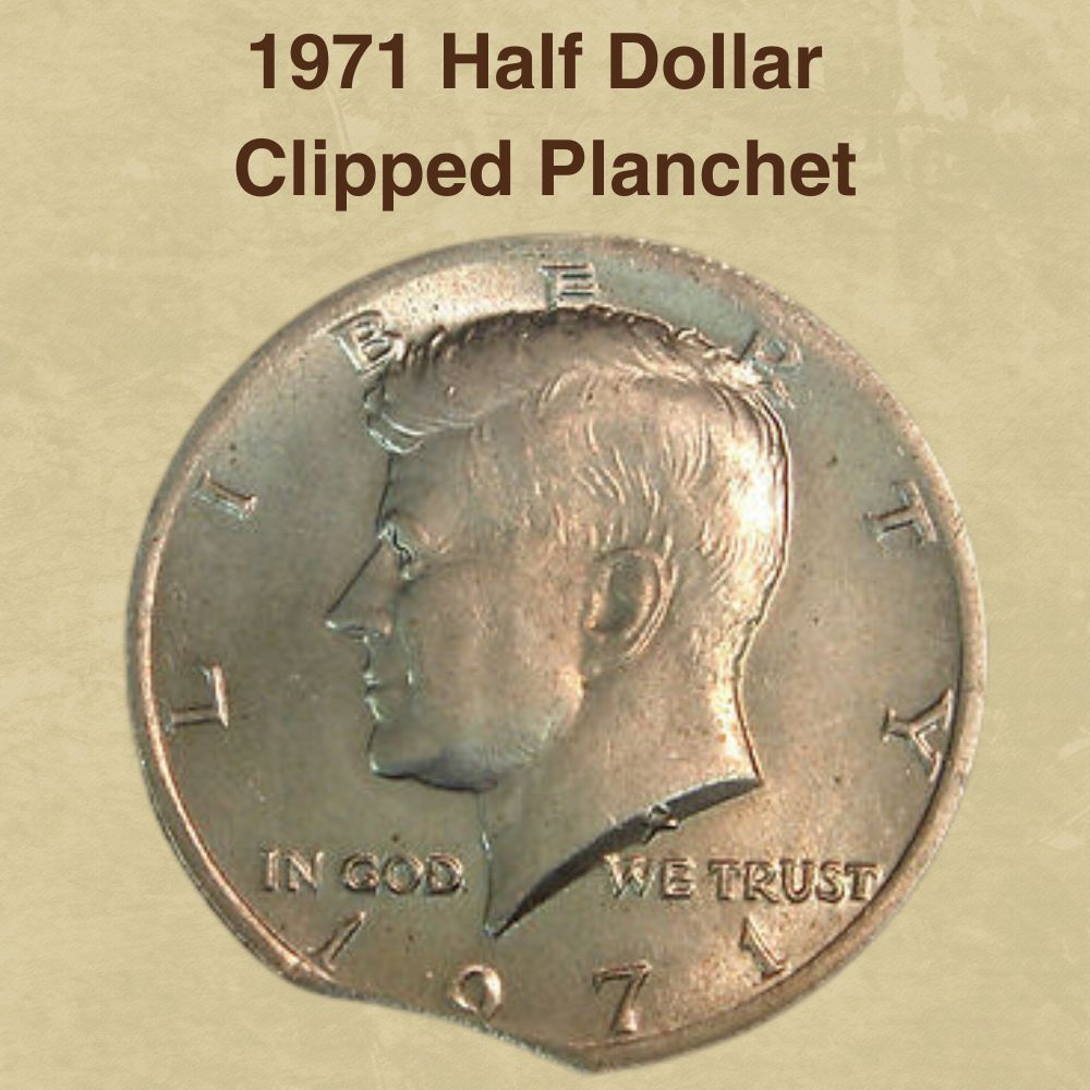 1971 Half Dollar Clipped Planchet