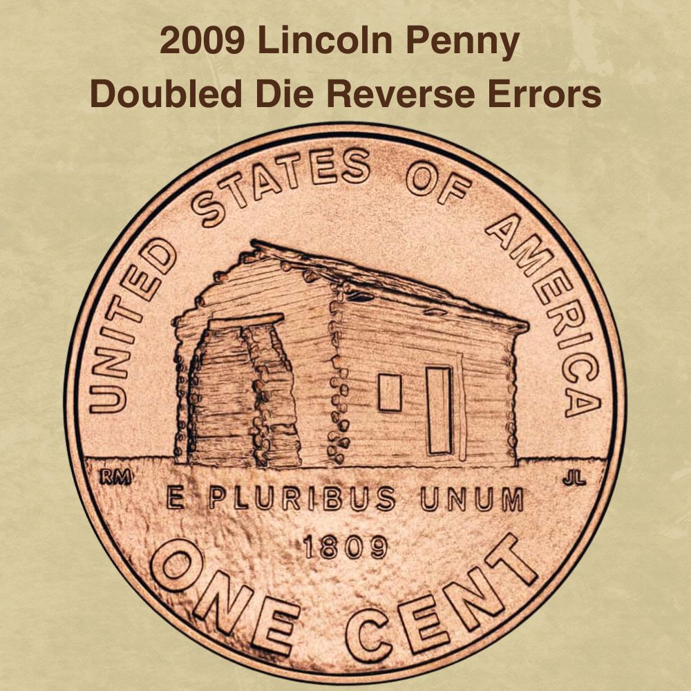 2009 Lincoln Penny Doubled Die Reverse Errors