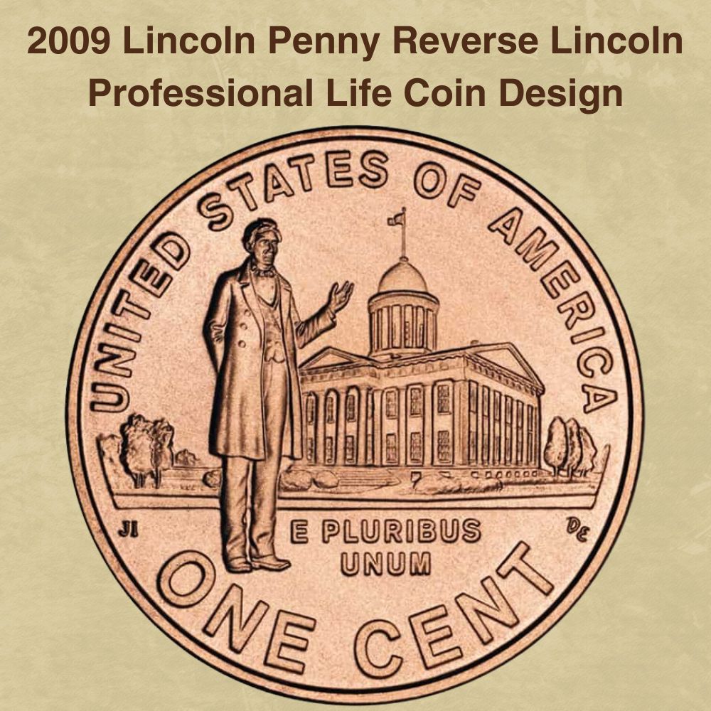 2009 Lincoln Penny Reverse Lincoln Professional Life Coin Design