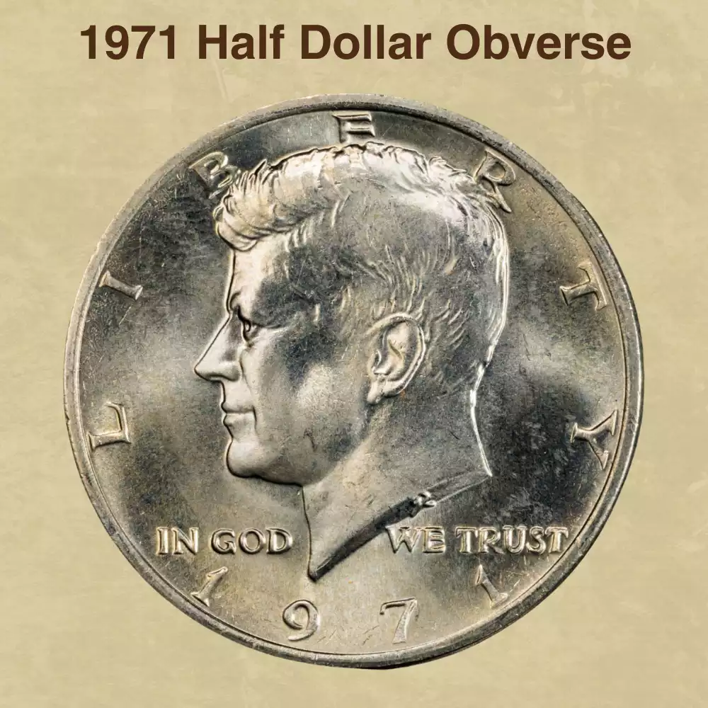 The Obverse Of The 1971 Half Dollar