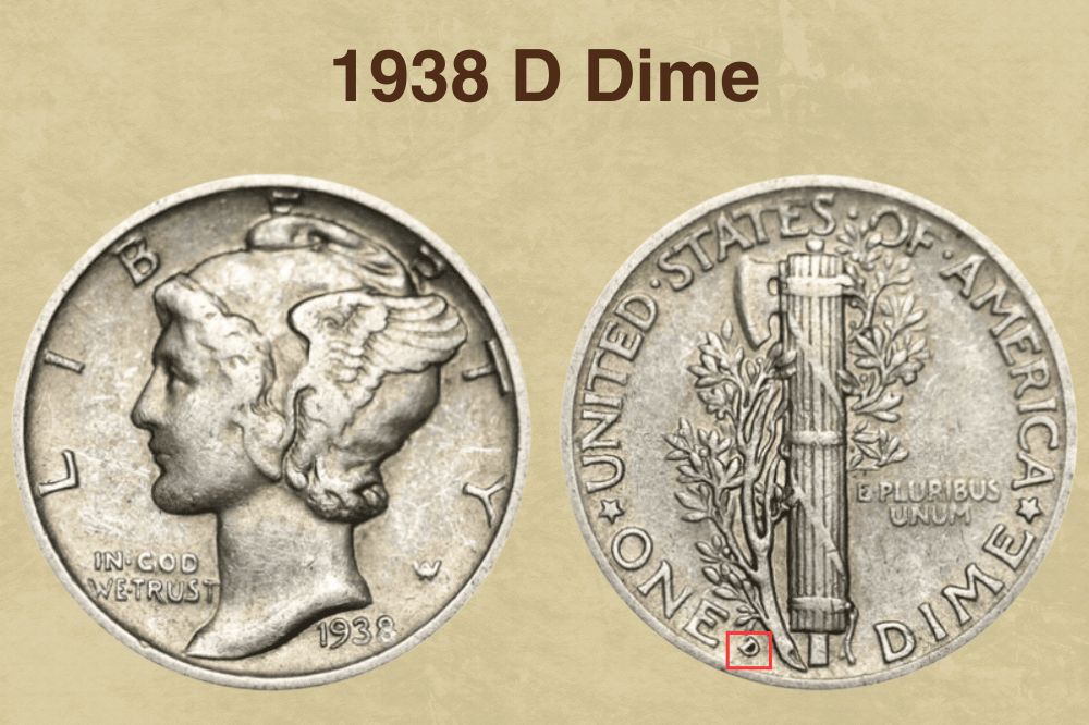 1938 D Dime