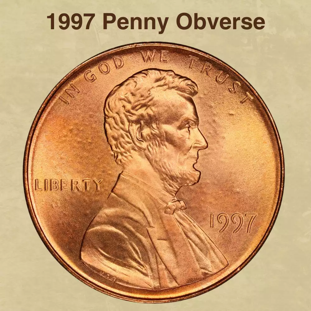 The Obverse of the 1997 Penny
