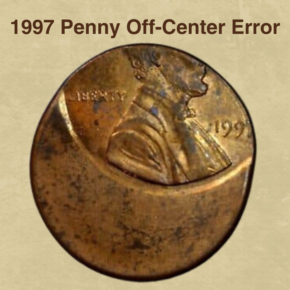 1997 Penny Off-Center Error