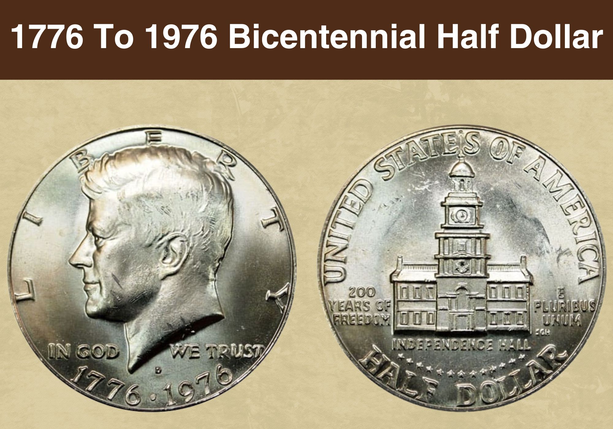 1776 to 1976 Bicentennial Half Dollar Coin Value (Errors List, “D”, “S” & No Mint Mark Worth)