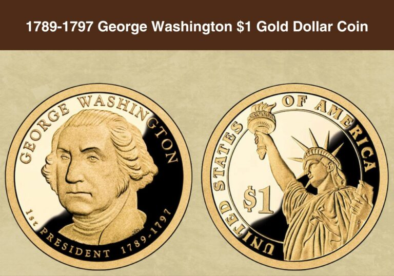 1789-1797 George Washington $1 Gold Dollar Coin Value (Errors List, “D”, “S” & “P” Mint Mark Worth)