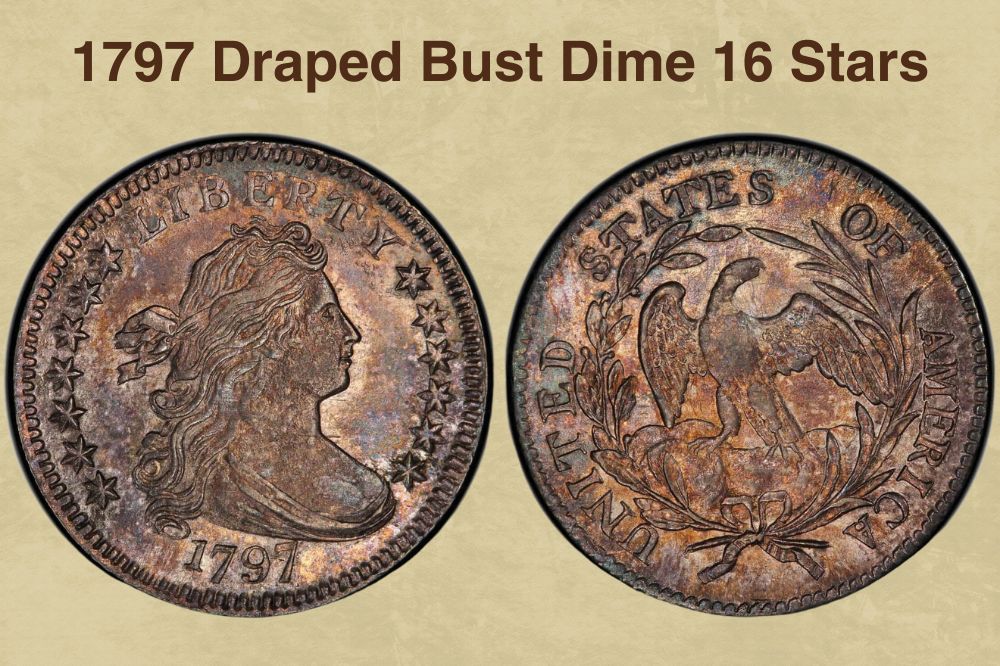 1797 Draped Bust Dime 16 Stars