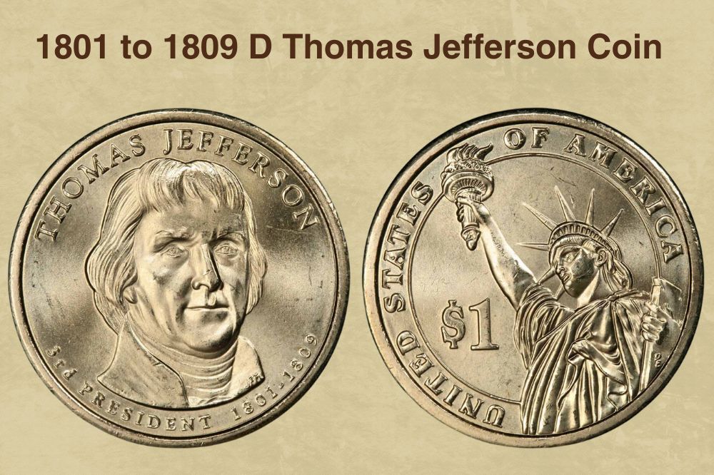 1801 to 1809 D Thomas Jefferson Coin