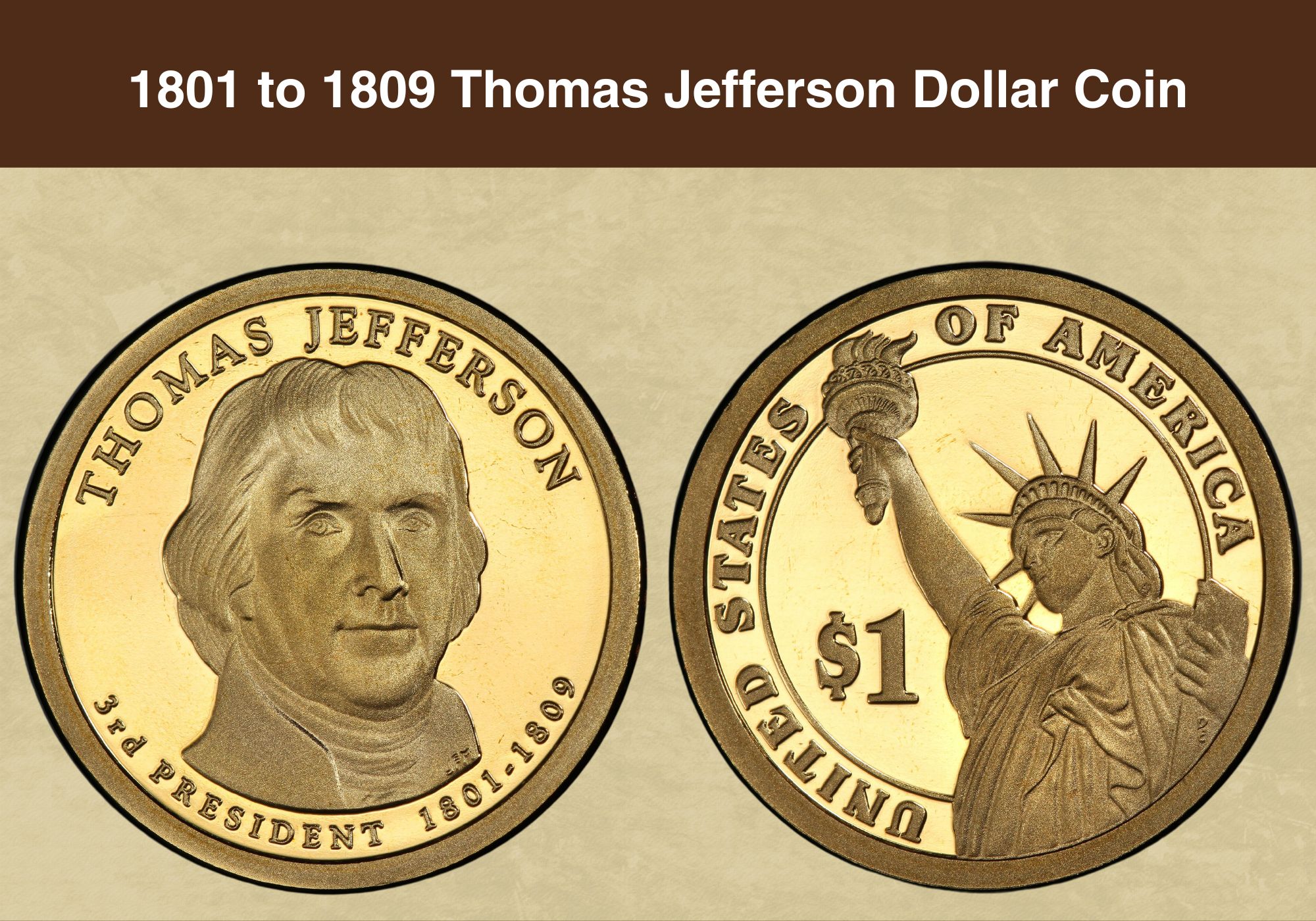 1801 to 1809 Thomas Jefferson Dollar Coin Value
