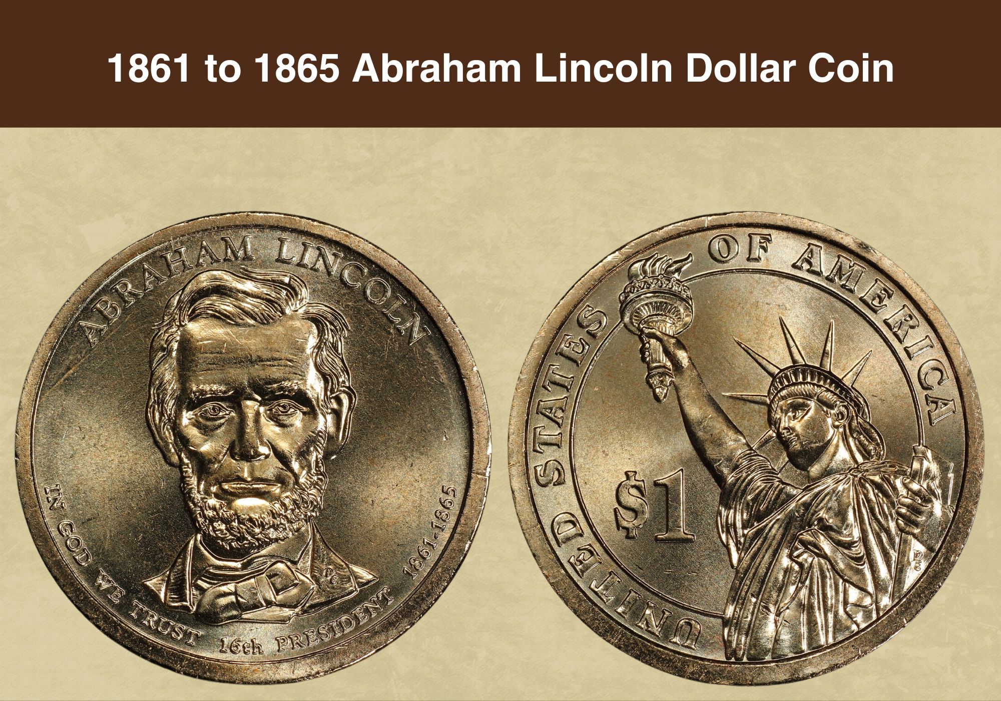 1861 to 1865 Abraham Lincoln Dollar Coin Value