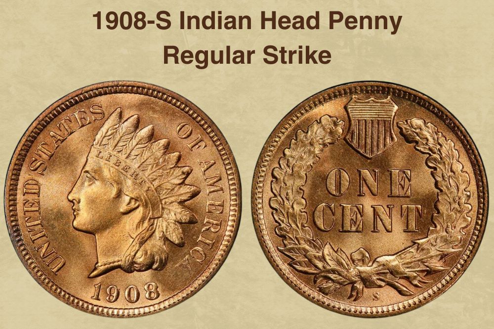 1908-S Indian Head Penny Regular Strike