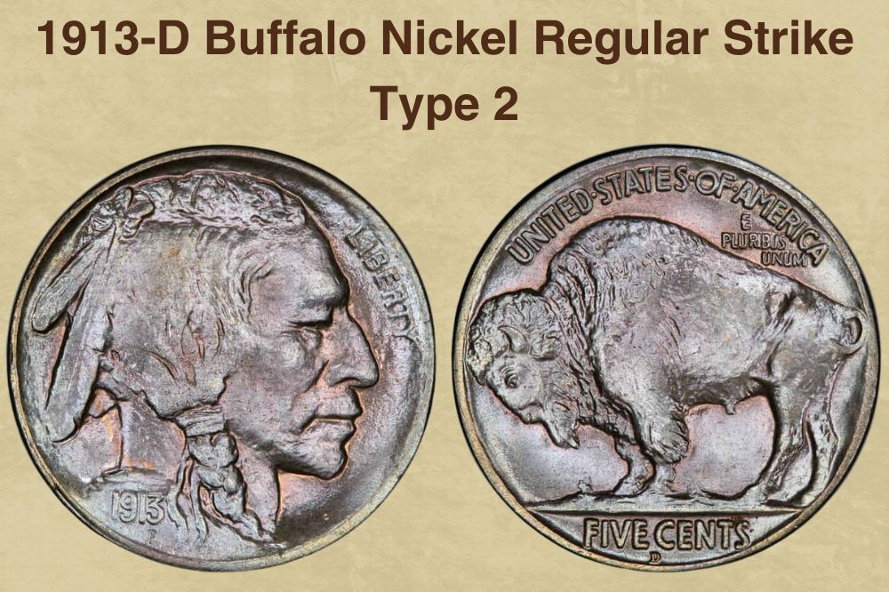 1913-D Buffalo Nickel Regular Strike Type 2