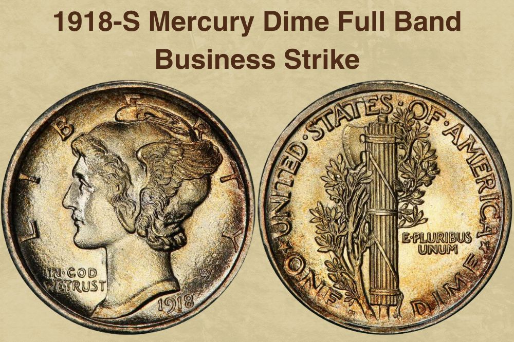 1918-S Mercury Dime Full Band Business Strike