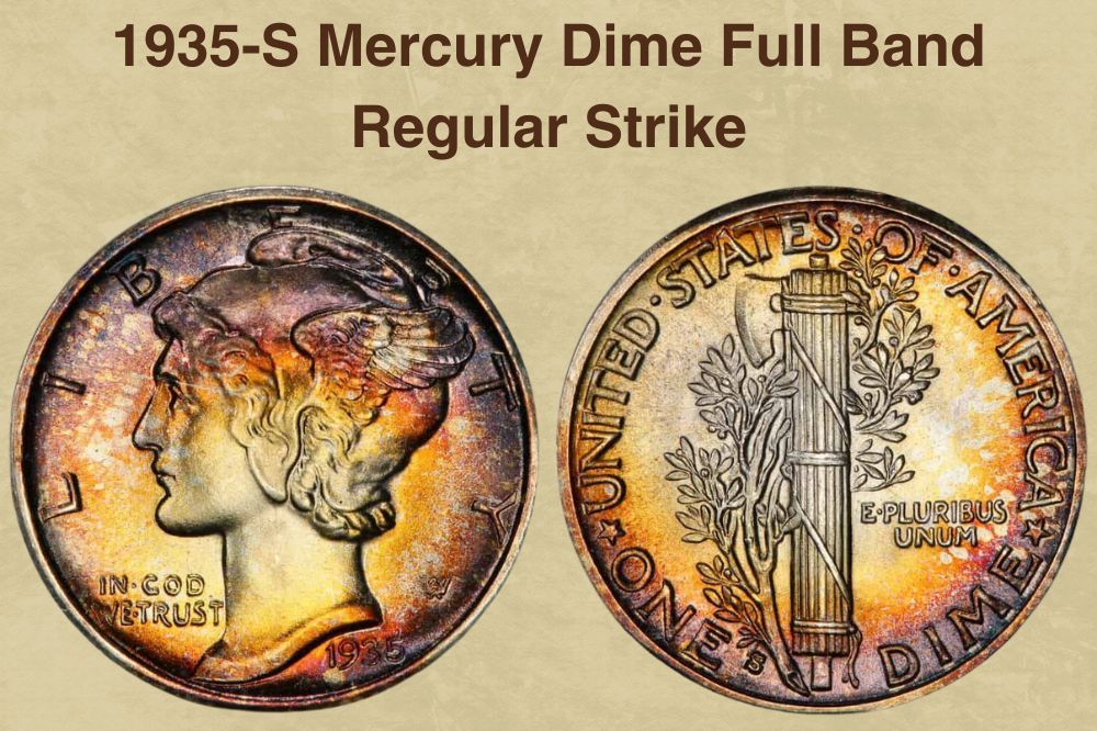 1935-S Mercury Dime Full Band Regular Strike