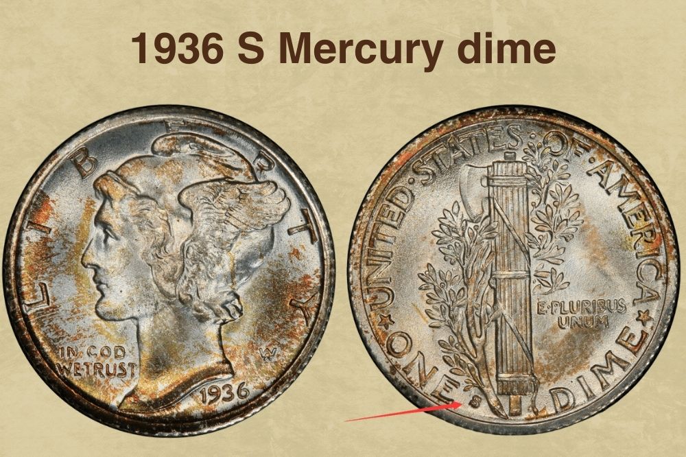 1936 S Mercury dime