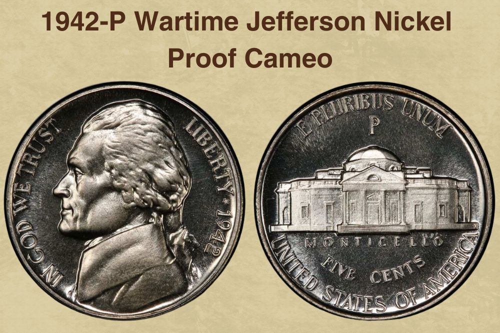 1942-P Wartime Jefferson Nickel Proof Cameo