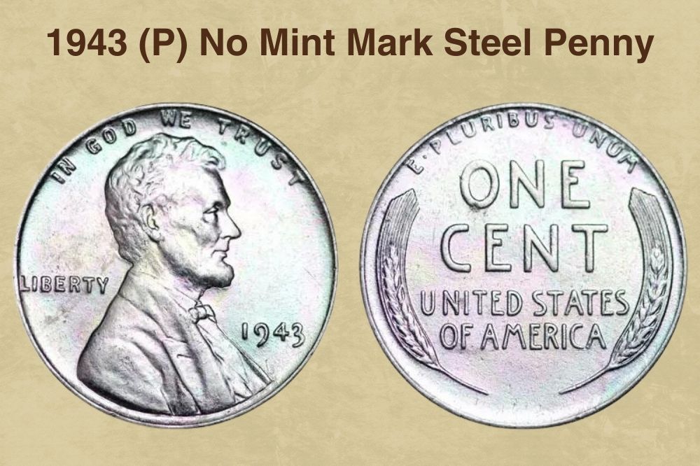 1943 (P) No Mint Mark Steel Penny