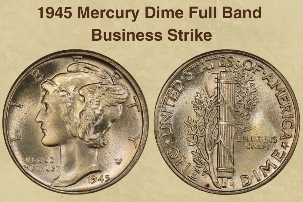 1945 Mercury Dime Full Band Business Strike