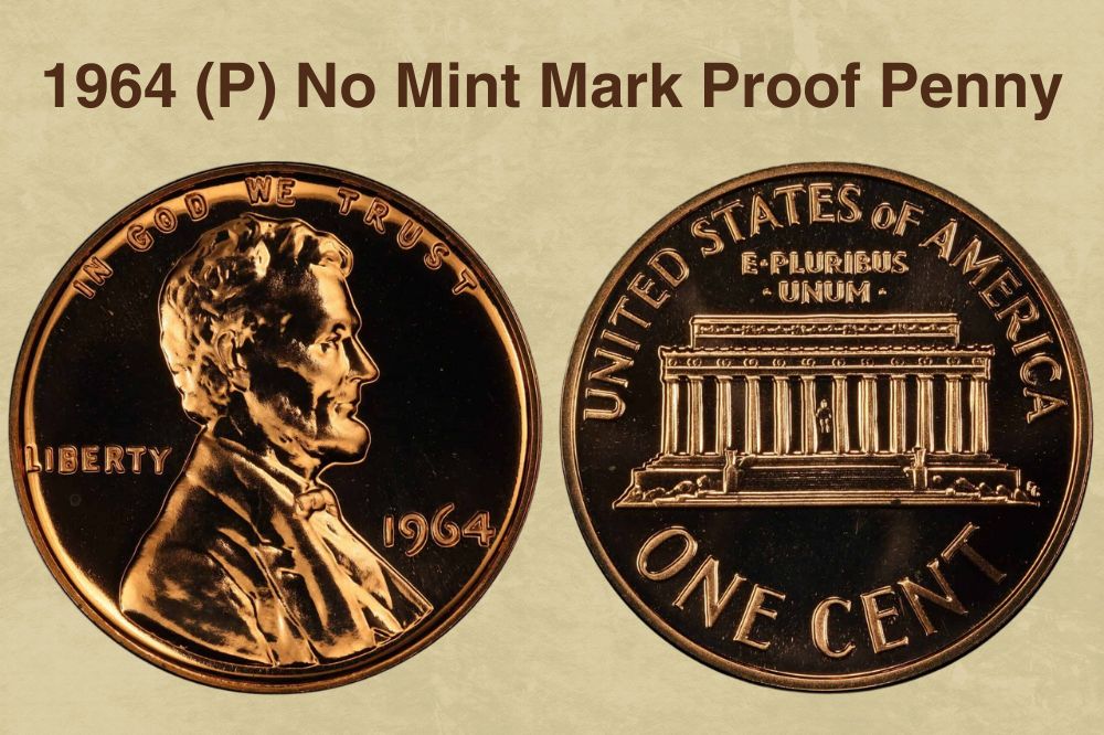 1964 (P) No Mint Mark Proof Penny
