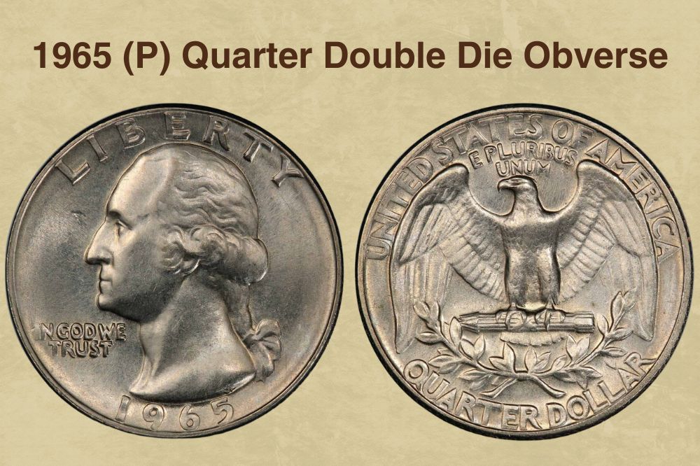 1965 (P) Quarter Double Die Obverse
