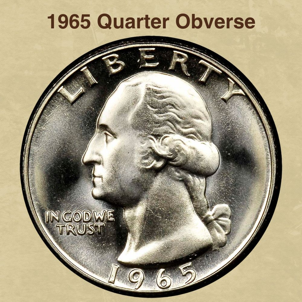 1965 Quarter Obverse