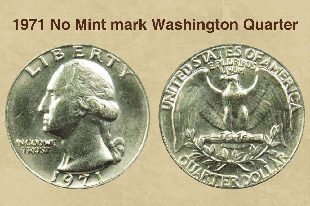 1971 No Mint mark Washington quarter