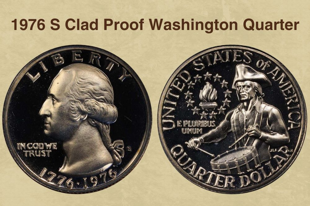 1976 S clad proof Washington quarter