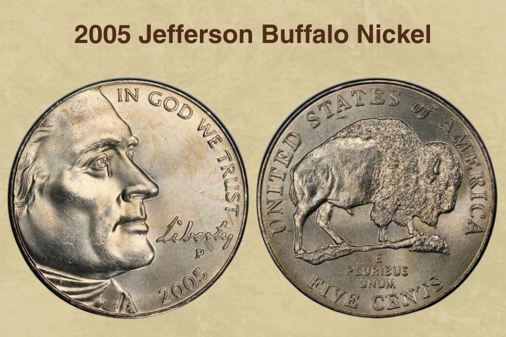 3 Decades of Buffalo Nickels with a P&D Bison Nickel