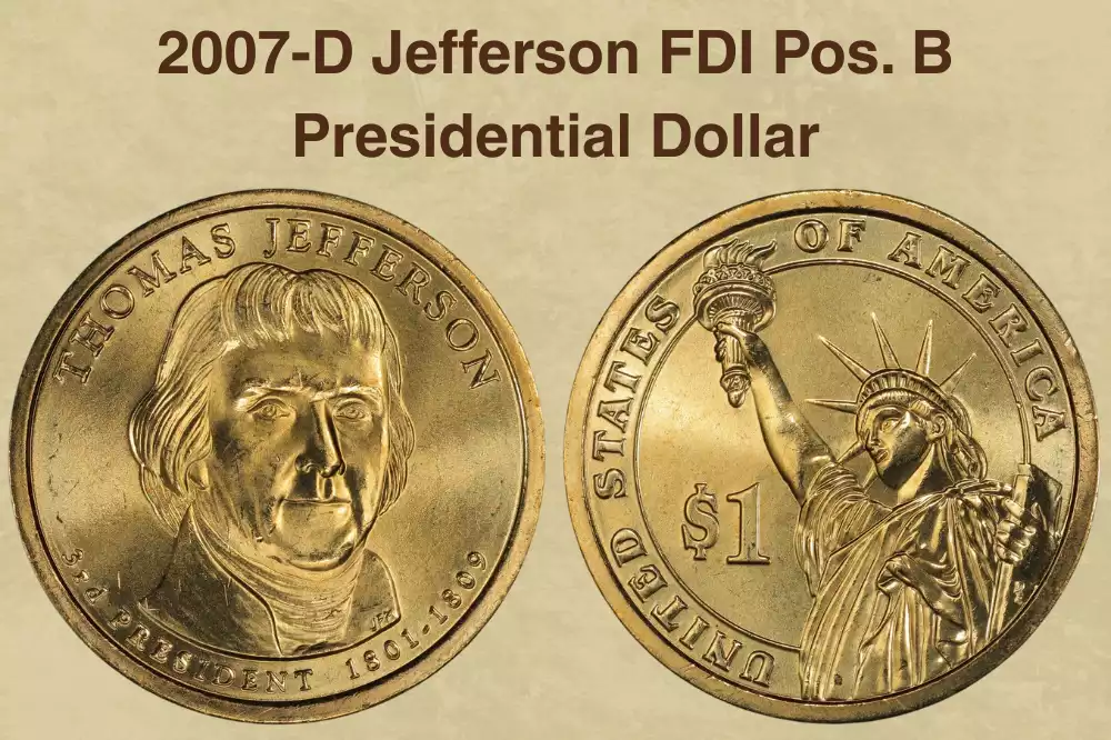 2007-D Jefferson FDI Pos. B Presidential Dollar