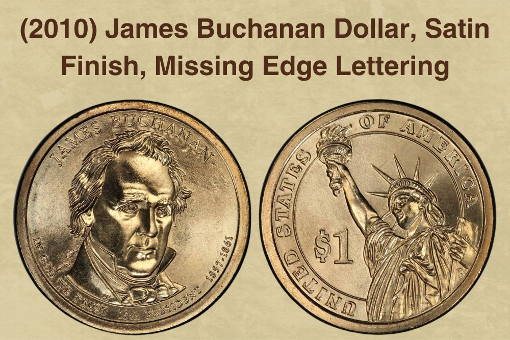 (2010) James Buchanan Dollar, Satin Finish, Missing Edge Lettering