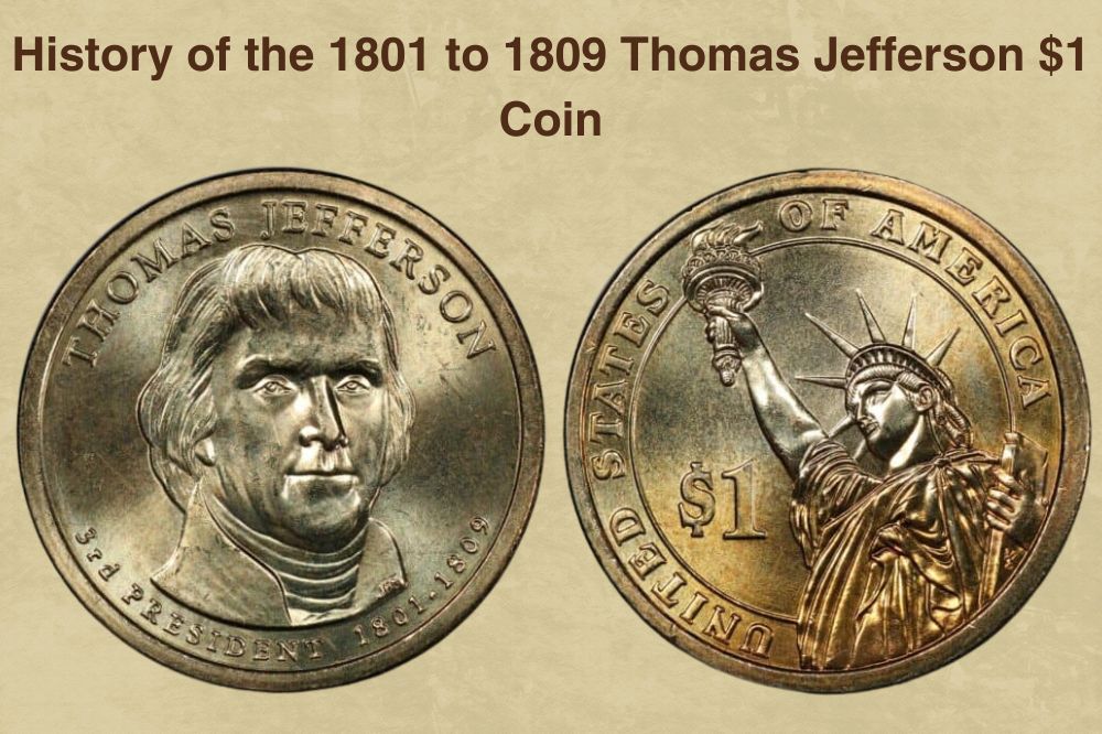 History of the 1801 to 1809 Thomas Jefferson $1 Coin