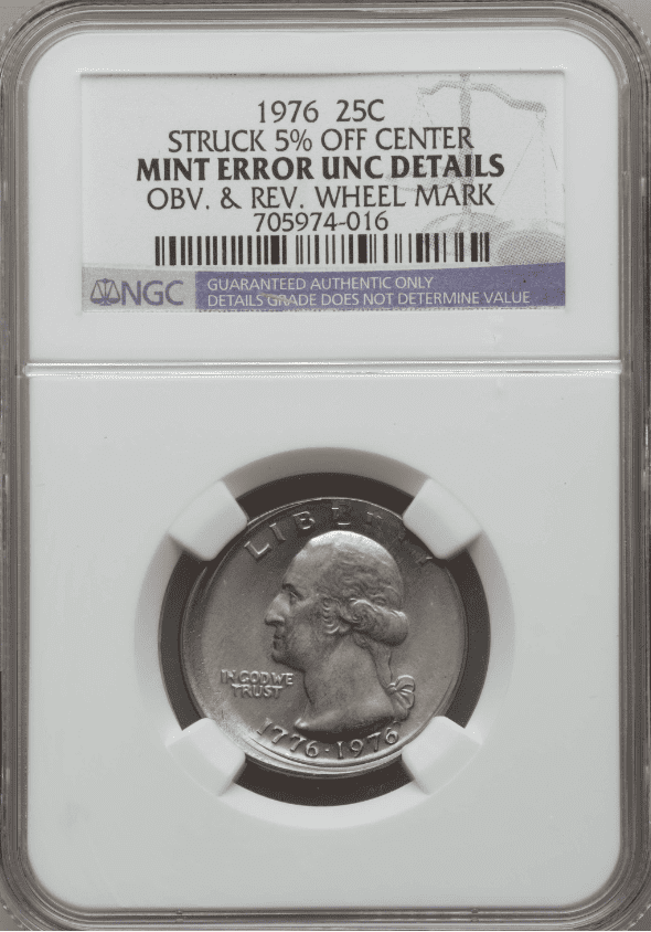 Off-center obverse