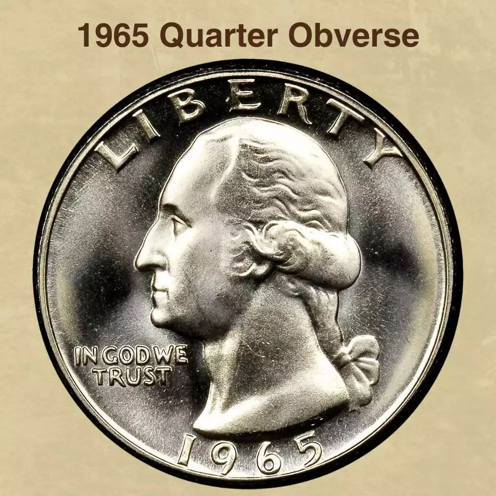 The Obverse of the 1965 Quarter