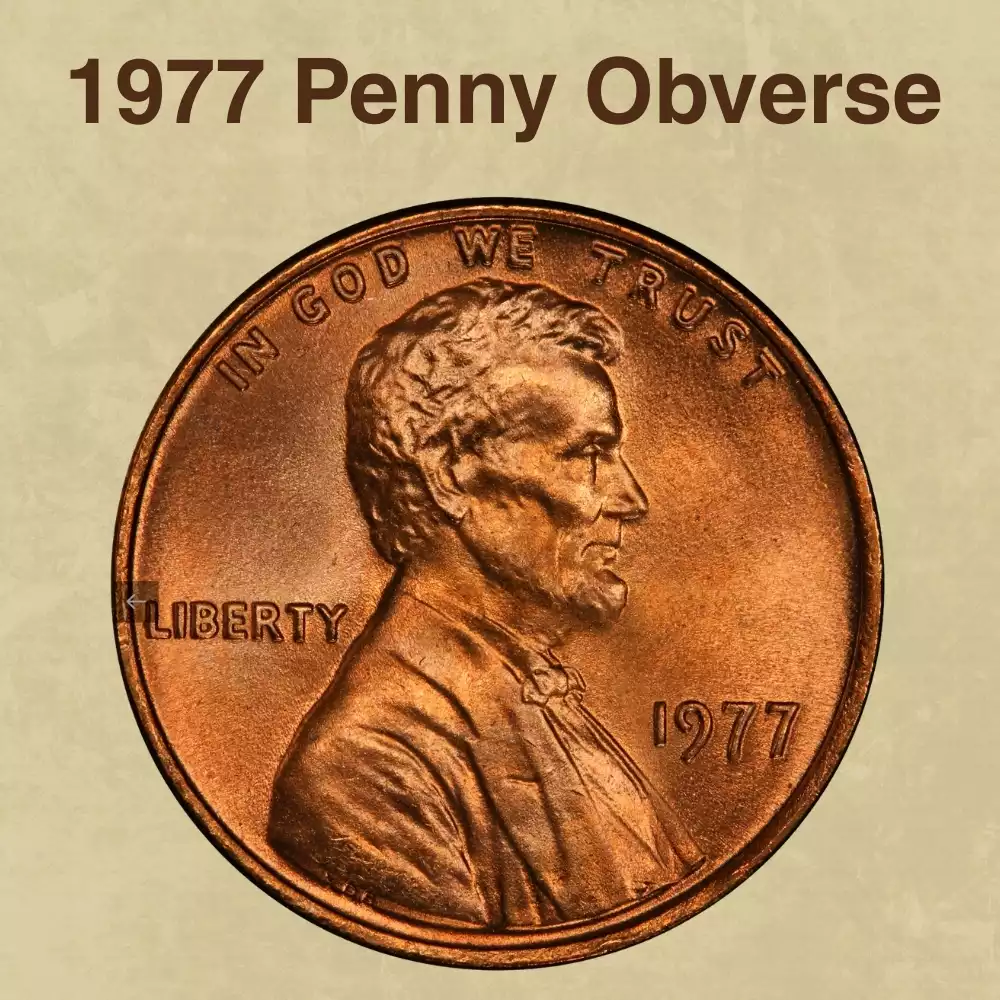 The Obverse of the 1977 Penny
