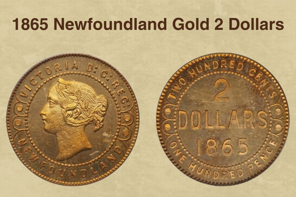 1865 Newfoundland Gold 2 Dollars
