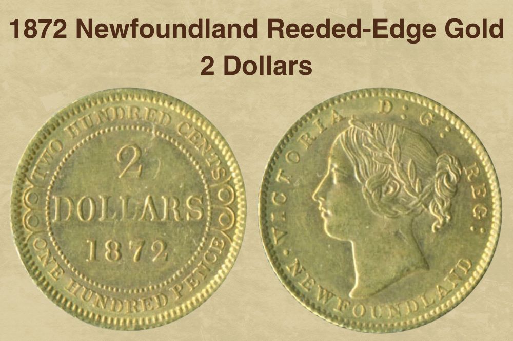 1872 Newfoundland Reeded-Edge Gold 2 Dollars