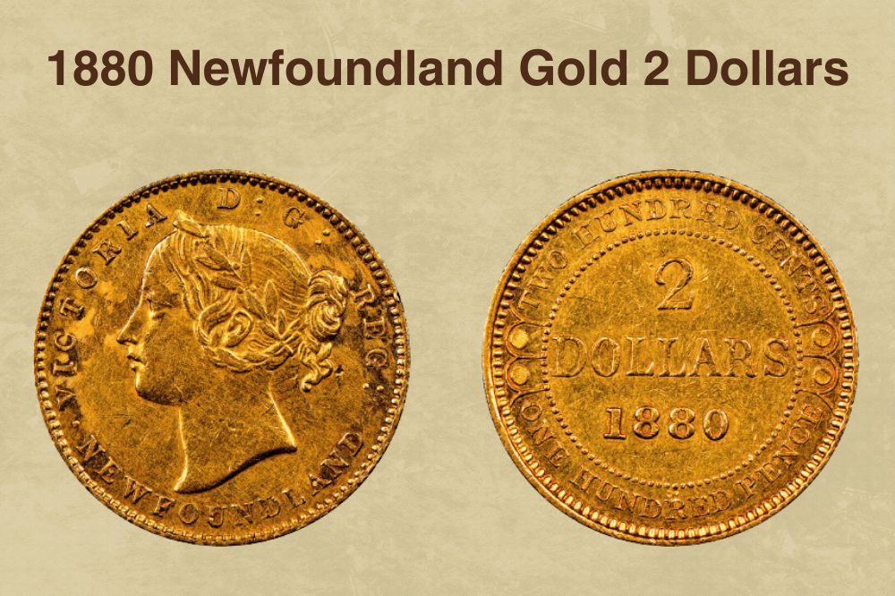 1880 Newfoundland Gold 2 Dollars