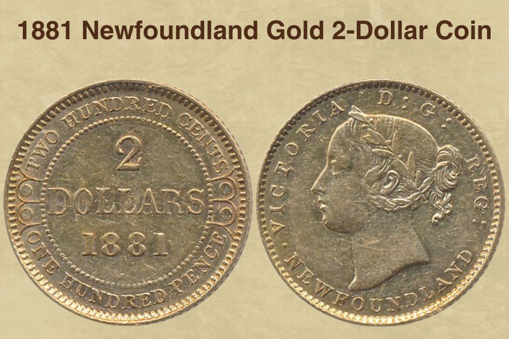 1881 Newfoundland Gold 2-Dollar Coin