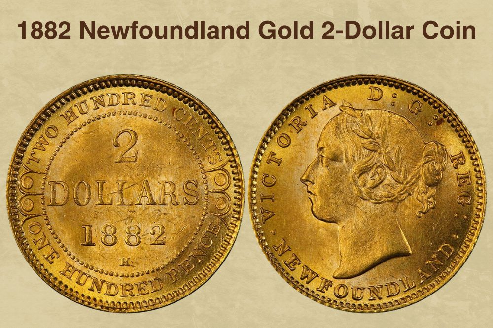 1882 Newfoundland Gold 2-Dollar Coin