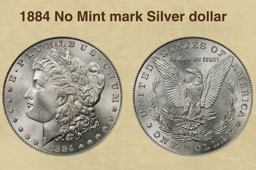 1884 No Mint mark Silver dollar