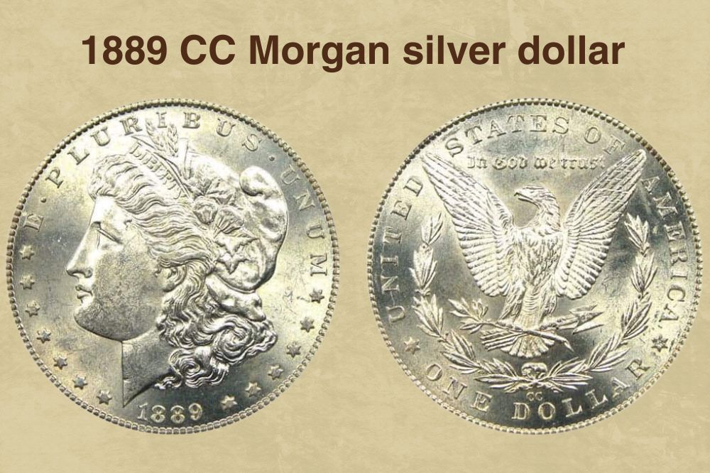 1889 CC Morgan silver dollar